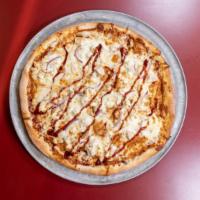 Bbq Pizza · Grilled chicken, red onions, and BBQ sauce.