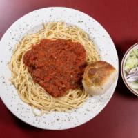 Spaghetti · In butter or tomato sauce.