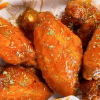 Fried Chicken Wings · Tossed in Honey BBQ, Lemon Pepper, Buffalo,Jerk Sauce or Plain. Seasoned Fries not included.