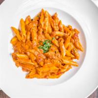 Penne Vodka · Organic whole wheat penne for an additional charge.