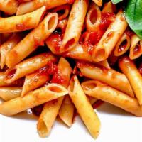 Makarna / Penne Pasta · Penne with chef's special marinara sauce with basil and butter.