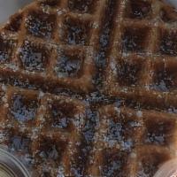Classic Waffle With Butter And Syrup · 