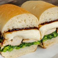 Grilled Chicken · Grilled chicken, mozzarella, broccoli rabe and balsamic.