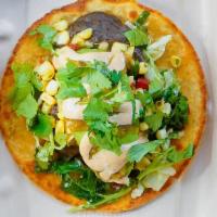 Avocado Taco · Black bean spread corn salsa salsa verde creamy chipotle and cilantro.