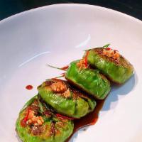 Pan Seared Vegetable Dumpling	 · Butternut Squash, 7 kinds vegetable, Mushroom, Hot chili-soy vinegar