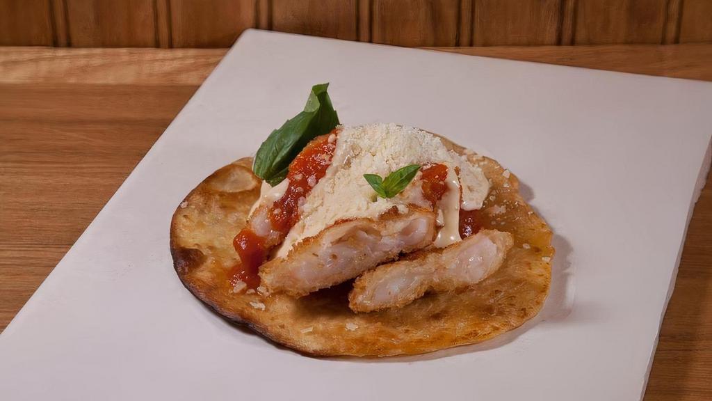 Chicken Parm · classic chicken cutlet, tomato sauce, melted cheese, parmigiano, basil