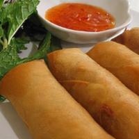 Spring Rolls · Mixed vegetable spring served with sweet chili sauce