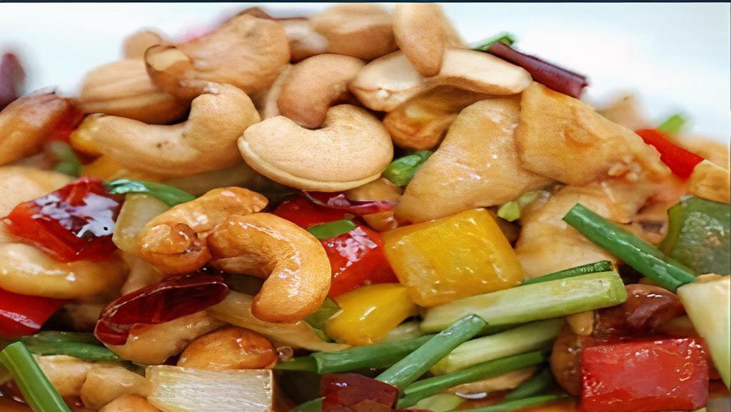 Pad Cashew Nut · fresh cashew nuts, onion, carrot, bell pepper, celery and pineapple.