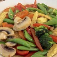 Pad Mix Vegetable · stir-fried mixed vegetable in garlic sauce.
