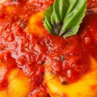 Cheese Ravioli · homemade tomato sauce.