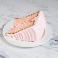 Pink Champagne Cake Slice · A super moist Champagne cake with Champagne Frosting.