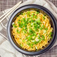Noodles With Peanut Sauce · With a dash of scallions.