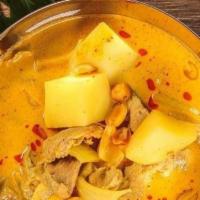 Tofu Massaman Curry · Thai coconut massaman curry, potato, onion, and roasted peanut. Not spicy, slightly sweet. S...