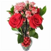 Assorted Rose Bouquet · Red roses with assorted flowers.