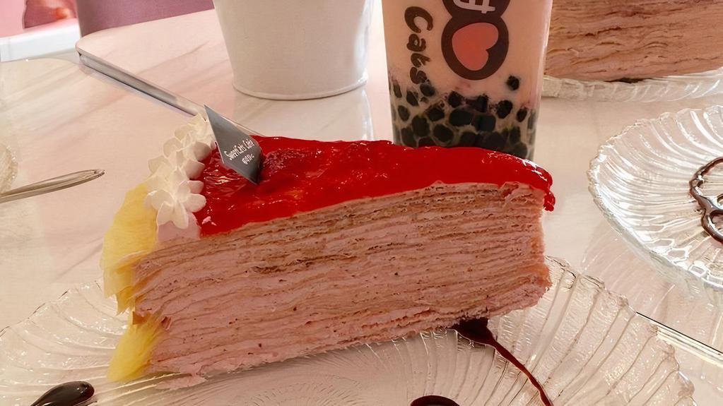Strawberry Mille Crepe Cake / 草莓千层蛋糕 · 