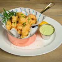 Popcorn Shrimp · Served with aioli dipping sauce.