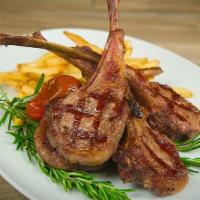 Meadowood Farm Lamb Chops · Char broiled to perfection, served with choice of side.