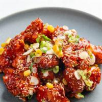 닭강정 Kuun Sweet & Spicy Boneless Fried Chicken · Deep fried boneless chicken pieces coated with sweet & spicy sauce