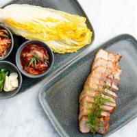 보쌈 Bosam · Pork belly boiled with special Korean spices. comes with white rice and dipping sauce of shr...