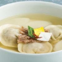 만두국 Mandu Guk · 32oz. Dumplings & vegetables in beef broth. comes with white rice