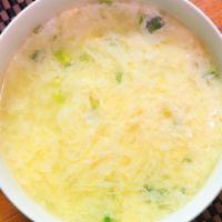 Egg Drop Soup                                                                       蛋花汤 · Soup that is made from beaten eggs and broth.