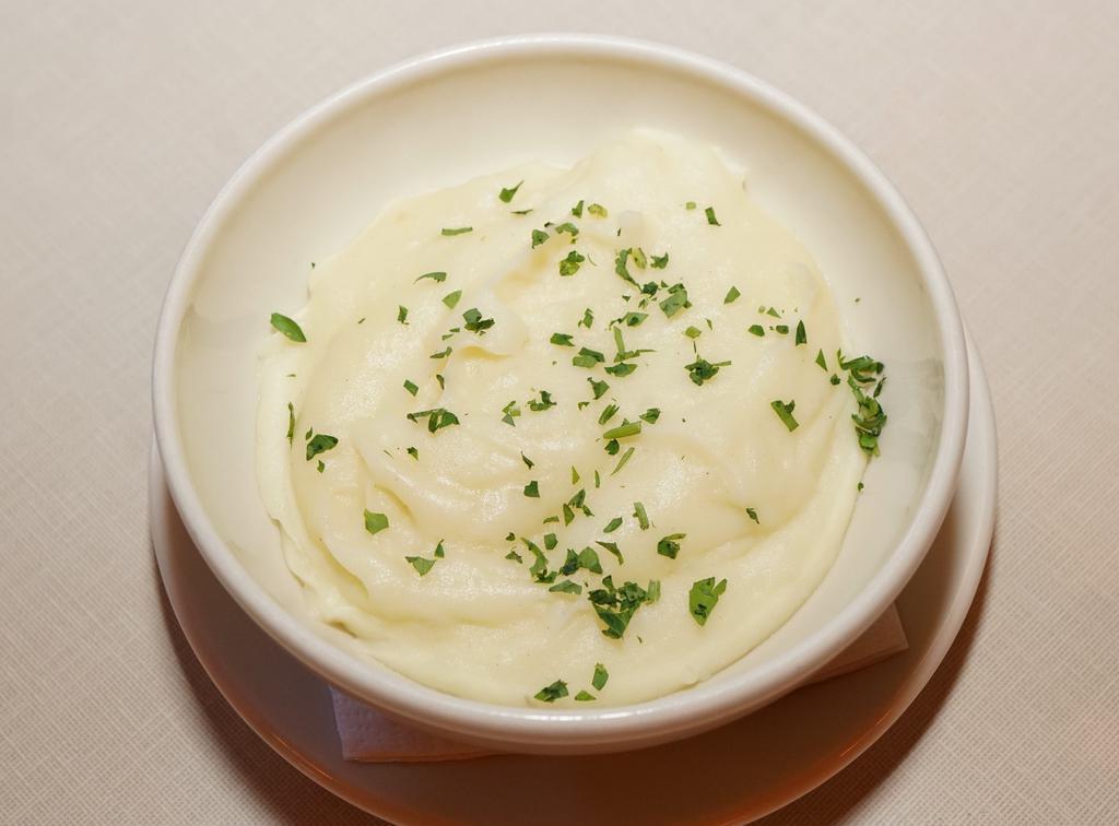 Mashed Potato · Creamy potatoes mixed with milk, butter and seasoning.
