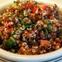 Quinoa Salad · Salad with a grain base. Makes for a healthy side!
