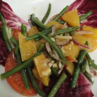 Golden Beet Salad · Golden Beet, french bean, and tomato tossed in vinaigrette dressing