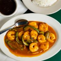 Camarones Enchilados / Shrimps In Creole Sauce · 