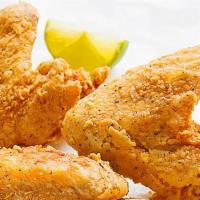 9 Pcs Fried Chicken Wings · Halal Chicken Wings Fried with Organic Cooking Oil & Texas Breading.