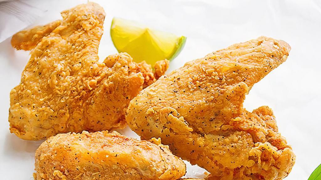 9 Pcs Fried Chicken Wings · Halal Chicken Wings Fried with Organic Cooking Oil & Texas Breading.
