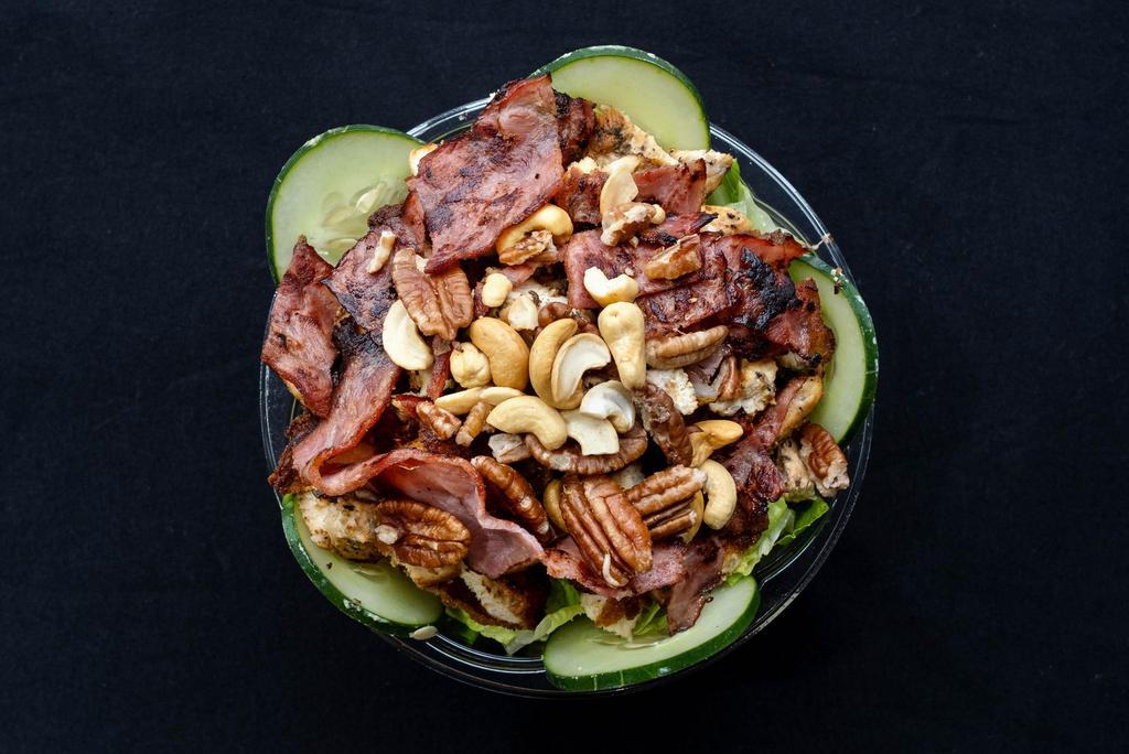 Healthy Choice Salad · Most popular. Apple, Bleu cheese, cranberries and pecans with grilled chicken.