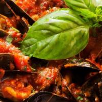 Mussels · Served with sweet, mild or hot marinara or white wine sauce.