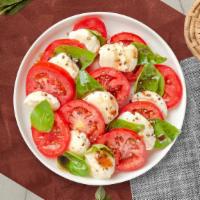 Call For Caprese Salad · Sliced tomatoes, fresh mozzarella, roasted peppers, basil & balsamic glazed.