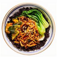 Szechuan Pork Bowl · Excellent choice for health conscious customers. Our Szechuan Pork bowl starts with forbidde...