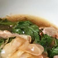 Lad Nah Noodle Soup · Lad Na is prepared in a two-step recipe that involves first frying wide rice noodles. Then a...