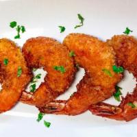 Fried Crispy Shrimps · Served with chili sauce.