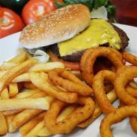 6 Oz Burger With Fries · 