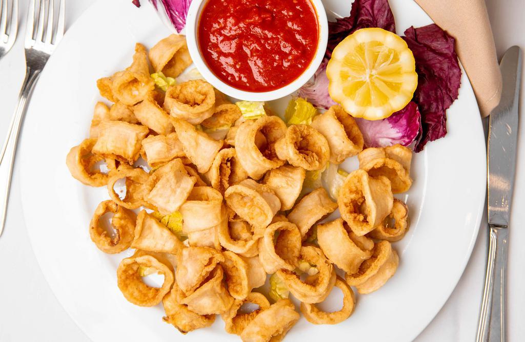 Fried Calamari · Deep-fried young squid, served with marinara sauce.