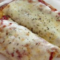 Sicilian Cheese Pie · Classic square, thick crust pizza with mozzarella and tomato sauce.