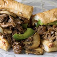 Philly Cheesesteak · Lettuce, tomato, mayo, onion, mushroom (served with fries). Add shrimp for an additional cost.
