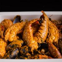 Lobster Tail Combo · 2pcs 5 oz Lobster Tail  with (two)  1/2 lb. choice of Crawfish, Green Mussles, Black Mussles...