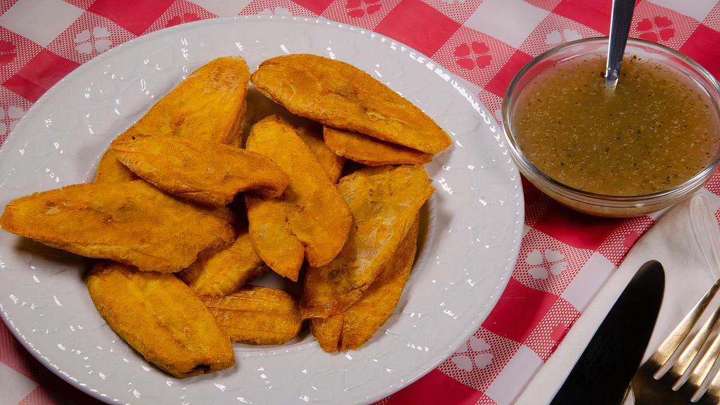 Fried Green Plantains (Tostones) · 