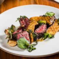 Hanger Steak · Roasted Baby Beets and Tardivo Lettuce
