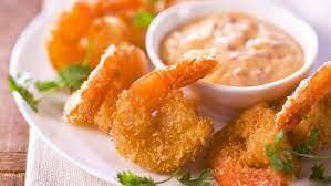 Crispy Butterflied Shrimp · Creole remoulade – red pepper aioli.