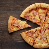 Bacon And Ham Pizza · Hot out of the oven, tasty pizza topped with crispy, diced bacon and savory ham. Additional ...