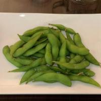 Edamame (A1) · 🥦 (Vegan) Boiled green soybean pods lightly salted with Japanese sea salt.