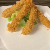 Shrimp Tempura 4 Pcs (A9) · Crispy jumbo shrimp tempura served with house tempura sauce.