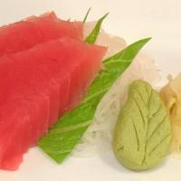Sashimi A La Carte · 3 Pieces of Sashimi.  Options : Salmon, Tuna, Yellow Tail, White Tuna, Ebi, Eel Unagi