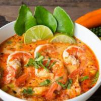 Tom Yum Soup · Hot and spicy.